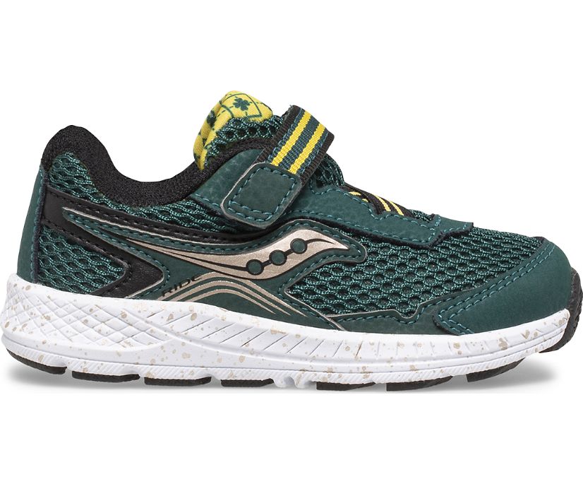 Gyerek Saucony Ride 10 Jr. Tornacipő Zöld Arany Fekete | HU 525BEX